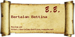 Bertalan Bettina névjegykártya